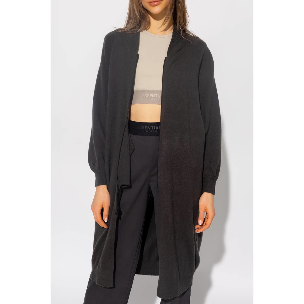 Essentials Fear of God Charcoal Wool Blend Zip Up Cardigan Jacket Size XL